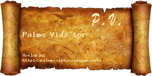 Palme Viátor névjegykártya